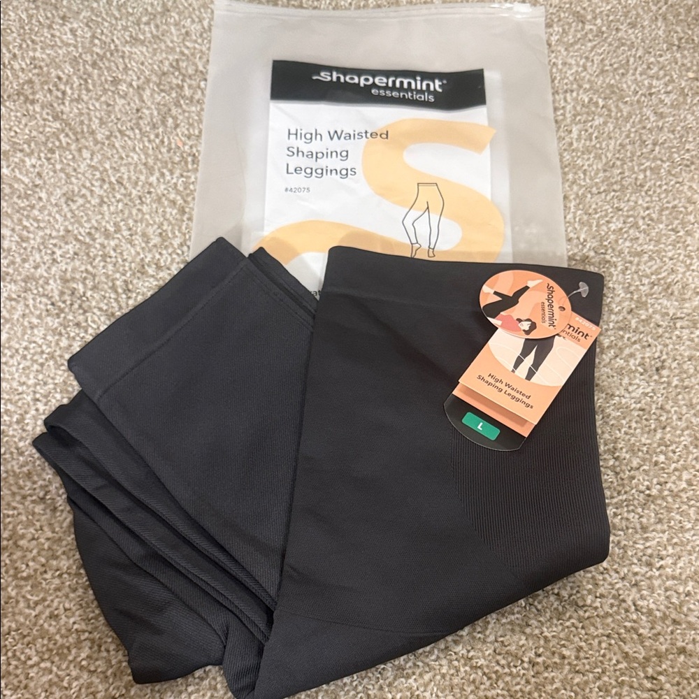 Shapermint Essentials High Waisted Shaping Leggings gray NWT Large